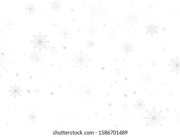 White abstract Christmas corporate background with snowflakes. Vector greeting card New Year winter design