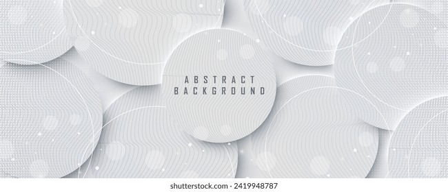 Textura de fondo de círculo abstracto blanco, diseño de portada de fondo vectorial, diseño de libros, afiche, cubierta de cd, volante, fondos de sitio web o publicidad