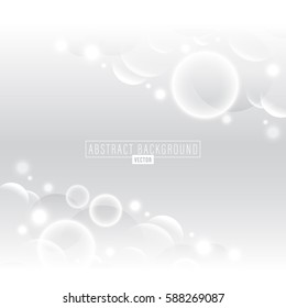 White abstract circle bubble vector background