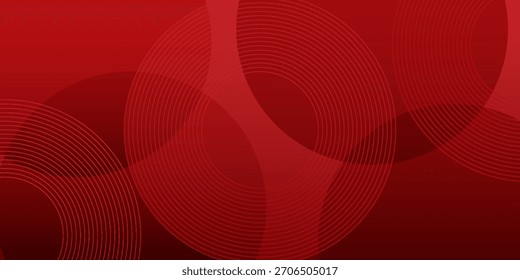 Círculo abstracto blanco geométrico rojo abstracto diseño de arte simple