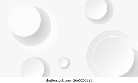 White abstract circle minimalistic background
