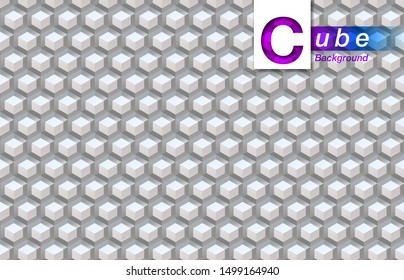 White abstract cube background. Cube crystal glass design can be used in advertising, flyer, book design, poster, cd cover, website, page cover.