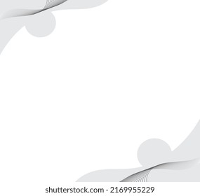 white abstract curve frame background template