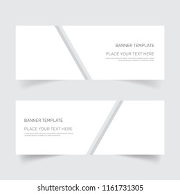 White abstract design banner web template. Vector eps10 illustration