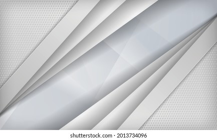 White abstract dimension papercut layer background.