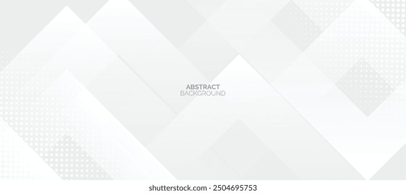 White abstract dot background. Modern lines pattern. Futuristic concept. Minimal geometric design.