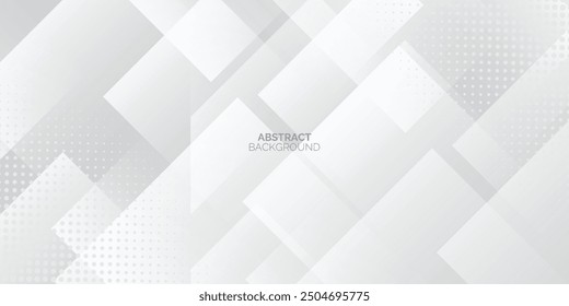 White abstract dot background. Modern lines pattern. Futuristic concept. Minimal geometric design.