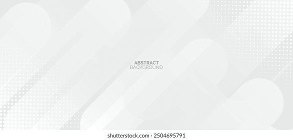 White abstract dot background. Modern lines pattern. Futuristic concept. Minimal geometric design.