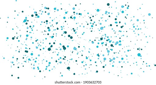 White abstract dots background. Network connection concept blue tosca circle vector illustration. Futuristic perspective wide angle landscape. Big data digital background