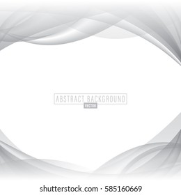 White abstract dynamic grey waves background