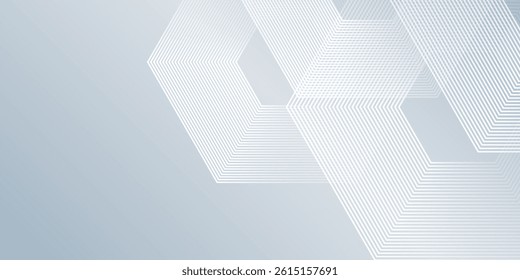 White abstract with dynamic wavy hexagon texture. suitable for wallpaper illustration abstract