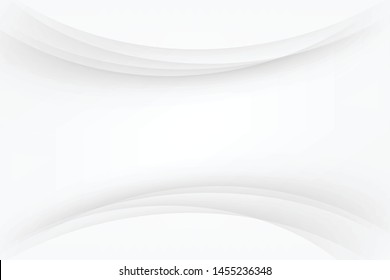 White abstract elegant background, Minimal geometric curve backdrop. 
Modern dynamic shapes composition. vector illustration.