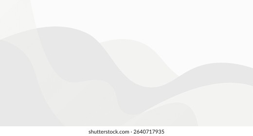 White abstract elegant modern Background. Wave gradient design style. Space concept. landing page.