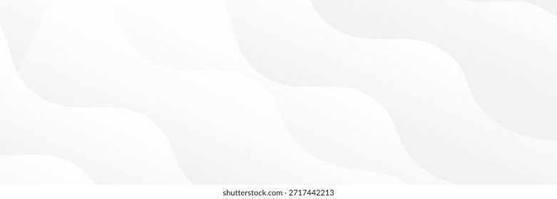 Weißer abstrakter eleganter moderner Hintergrund. Design des Wellenverlaufs. Raumkonzept. Zielseite.	