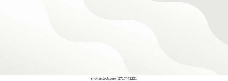 Weißer abstrakter eleganter moderner Hintergrund. Design des Wellenverlaufs. Raumkonzept. Zielseite.	