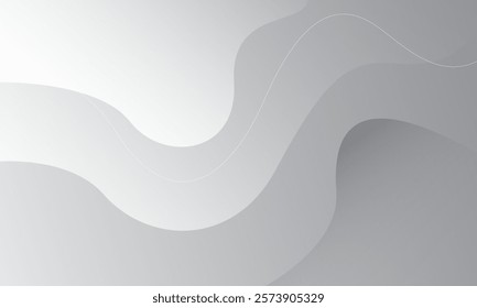 White abstract elegant wave background. Vector illustration