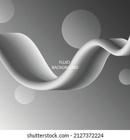 white Abstract fluid wave, smooth background, Modern poster with gradient 3d flow shape, Innovation background design for cover, illustrator vector.