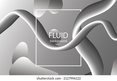 white Abstract fluid wave, smooth background, Modern poster with gradient 3d flow shape, Innovation background design for cover, illustrator vector.