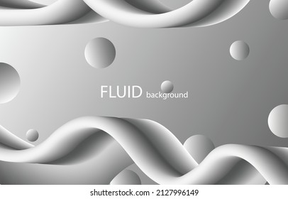 ondulación de color blanco Abstract, fondo liso, afiche moderno con forma de flujo 3d gradiente, diseño de fondo de innovación para cubierta, vector ilustrador.