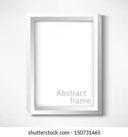 White abstract frame. Vector illustration