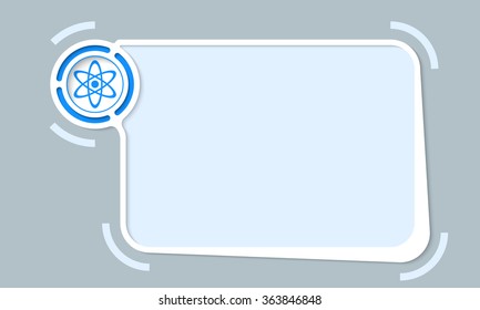White abstract frame for your text and science icon