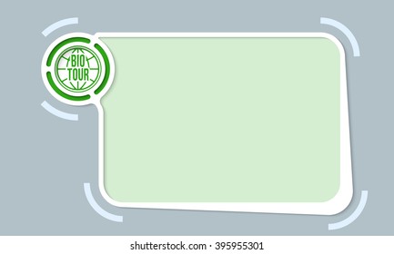 White abstract frame for your text and bio icon