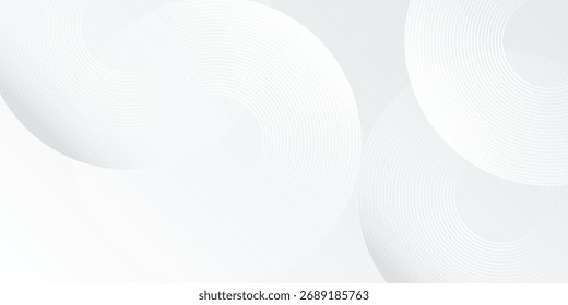 Weiße abstrakte geometrische abstrakte Hintergrund Überlappungsschicht auf hellen Raum mit Linien Effekt Dekoration. Modernes Grafikdesign Element einfache abstrakte