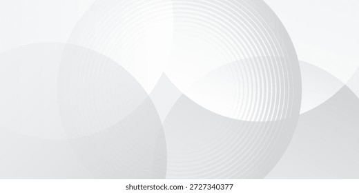 El fondo abstracto geométrico abstracto blanco se superpone en el espacio brillante con la decoración del efecto de las líneas. Concepto de estilo de círculos de elemento de Diseño gráfico moderno simple abstracto
