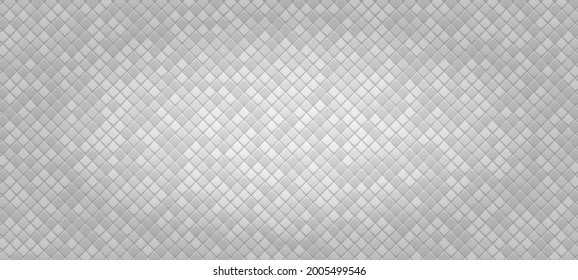 White abstract geometric background from small polyhedrons with color inserts. Modern shape concept, vector illustration.