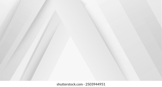 White abstract geometric background as stage with crossed lines, corners and polygon shapes as wall, wood table in soft light gradient white color modern