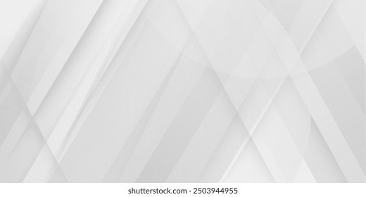 White abstract geometric background as stage with crossed lines, corners and polygon shapes as wall, wood table in soft light gradient white color white