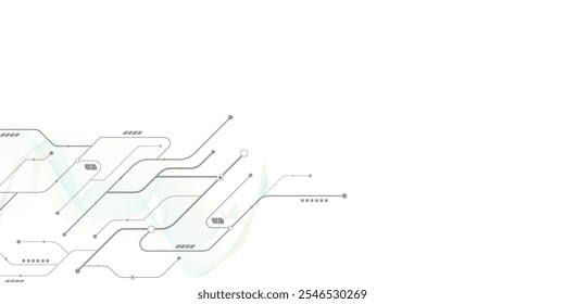 Branco Abstrato pontas geométricas e linhas design de conexão