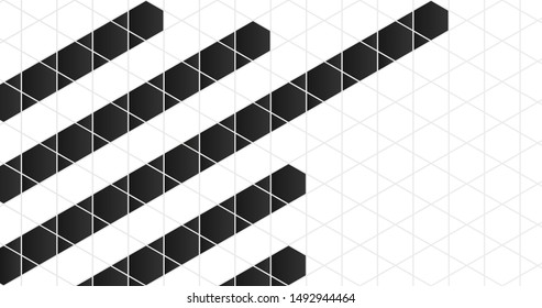 White abstract geometric graphic design