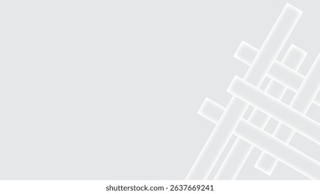 White abstract geometric shapes background 