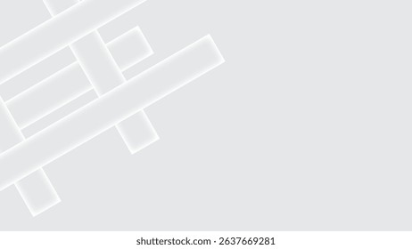 White abstract geometric shapes background 