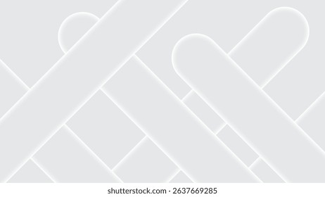 White abstract geometric shapes background 