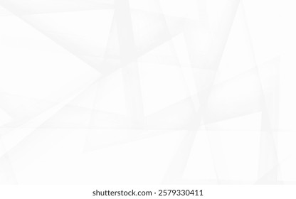 White abstract geometric shapes create a modern clean background pattern. surface design backdrop.