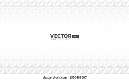 White abstract geometric texture background with copy space centered, Vector illustration