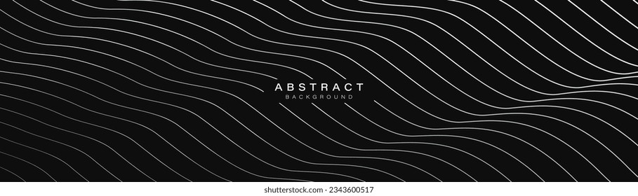 Fondo de líneas onduladas geométricas abstractas blancas. Patrón de líneas de agua. Concepto de tecnología futurista. Ilustración del vector