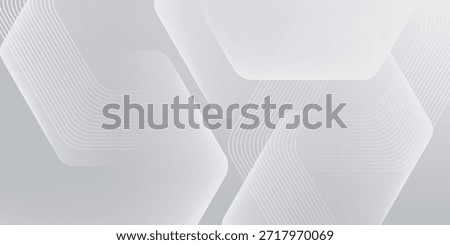 White abstract glowing geometric hexagon lines with technology digital hi-tech concept background