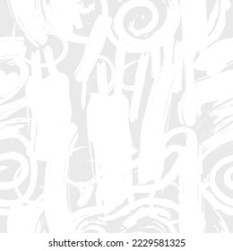 White abstract grunge seamless pattern