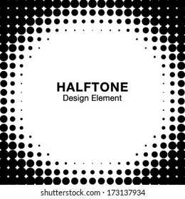 White Abstract Halftone Design Element, vector illustration 