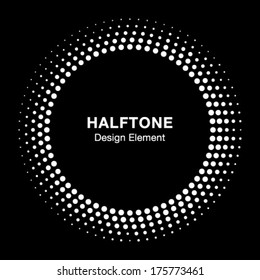White Abstract Halftone Design Element, vector illustration 