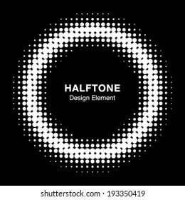 White Abstract Halftone Design Element, vector illustration 