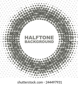 White Abstract Halftone Design Element, vector logo illustration