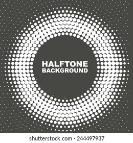 White Abstract Halftone Design Element, vector logo illustration