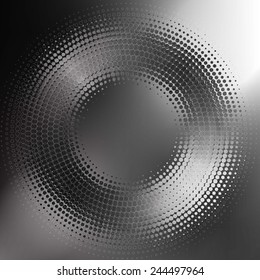 White Abstract Halftone Design Element, vector logo illustration