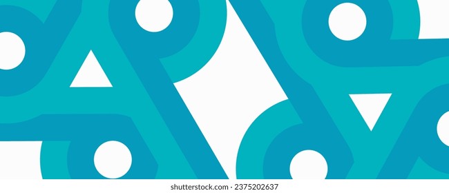 White abstract horizontal banner background with blue geometric shape. Minimal geometric. Modern futuristic graphic design element