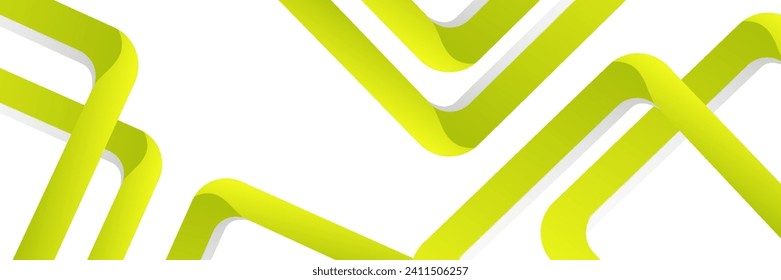 White abstract horizontal banner background with yellow geometric shapes. Minimal geometric. modern futuristic graphic design. Suitable for covers, business, presentations, websites, vectors