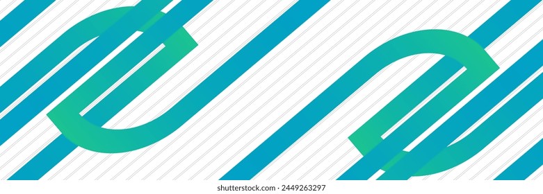 White abstract horizontal banner background with gradient geometric shapes. Minimal geometric. Modern futuristic graphic design element. Suit for cover, header, business, presentation, website